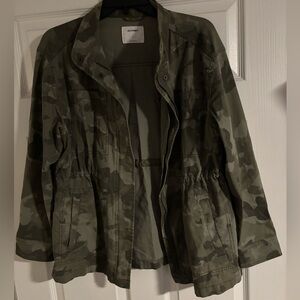 Old Navy Women's Green Camo Utility Jacket